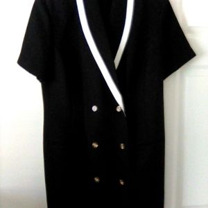 Women's Black and White Double Breasted Amanda Smith Dress (16W)